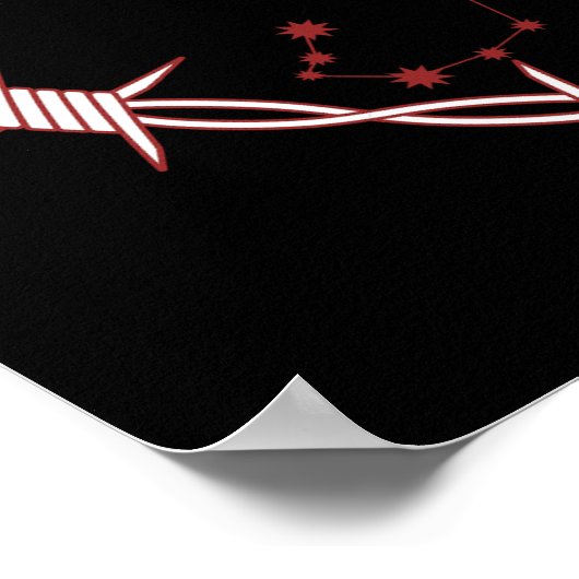 Scorpio Constellation Gothic Dark Celestial Art Poster (Ecke)