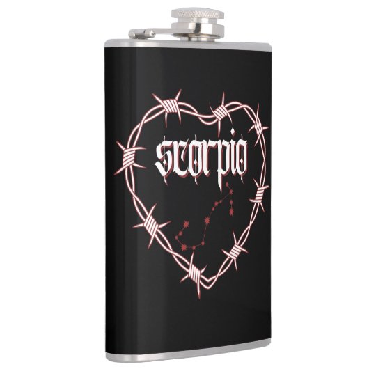 Scorpio Constellation Gothic Dark Celestial Edgy Flachmann (Rechts)