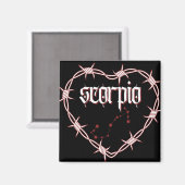 Scorpio Constellation Gotische Ästhetik Barbed Wir Magnet (Vorderseite/Rückseite)