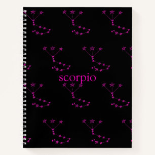 Scorpio Constellation Hardcover Spiral Sketchbook Notizblock