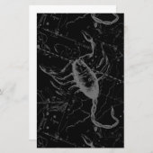 Scorpio Constellation Hevelius 1690 auf Schwarz Briefpapier (Vorne/Hinten)