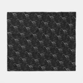 Scorpio Constellation Hevelius 1690 auf Schwarz Fleecedecke (Vorderseite (Horizontal))