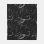 Scorpio Constellation Hevelius 1690 auf Schwarz Fleecedecke (Vorderseite)