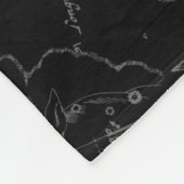 Scorpio Constellation Hevelius 1690 auf Schwarz Fleecedecke (Ecke)
