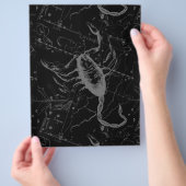 Scorpio Constellation Hevelius 1690 auf Schwarz Flyer (Hand)