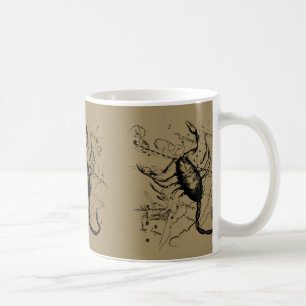 Scorpio Constellation Hevelius 1690 Gravur Kaffeetasse