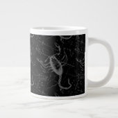 Scorpio Constellation Hevelius 1690 Vintag Black Jumbo-Tasse (Rechts)