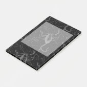 Scorpio Constellation Hevelius circa 1690 auf Schw Post-it Klebezettel (angewinkelt)