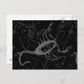 Scorpio Constellation Hevelius circa 1690 auf Schw Postkarte (Vorne/Hinten)