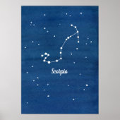 Scorpio Constellation Night Sky Poster (Vorne)