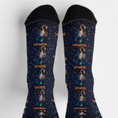 Scorpio Constellation Zodiac Aquarellgalaxie Socken (Oben)