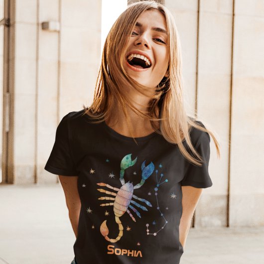 Scorpio Constellation Zodiac Aquarellgalaxie T-Shirt