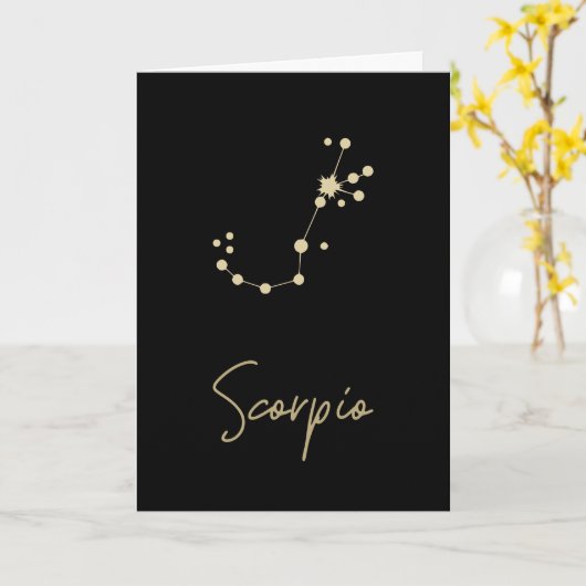 Scorpio Constellation Zodiac Karte (Gelbe Blume)