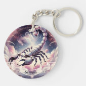 Scorpio Cosmic Celestial Zodiac Schlüsselanhänger (Rückseite)