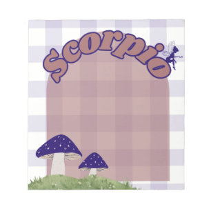 Scorpio Cotattcore Whimsical Mushroom Art Notizblock