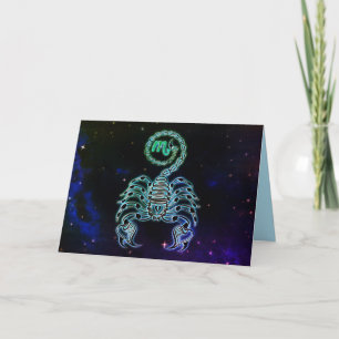 Scorpio der Skorpion zodiac Grußkarte Karte