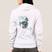 Scorpio Die Zodiaka-blaue Lady-Zip-Hoodie Hoodie (Rückseite)