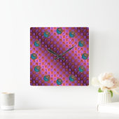 Scorpio & Earth Boar Quadratische Wanduhr (Zuhause)