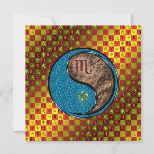 Scorpio & Earth Monkey Karte (Vorderseite)