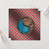 Scorpio & Earth Rabbit Karte (Vorderseite/Rückseite Beispiel)