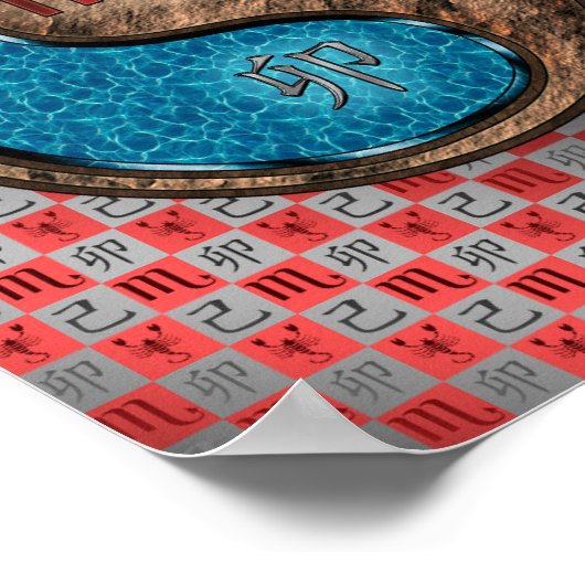 Scorpio & Earth Rabbit Poster (Ecke)