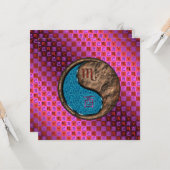 Scorpio & Earth Rooster Karte (Vorderseite/Rückseite Beispiel)