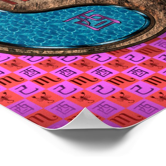 Scorpio & Earth Rooster Poster (Ecke)