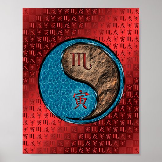 Scorpio & Earth Tiger Poster (Vorne)