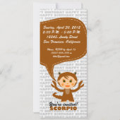 Scorpio Einladung Geburtstagsparty (Rückseite)