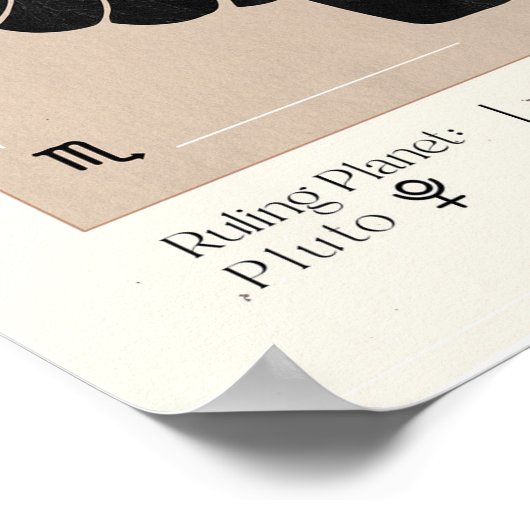 Scorpio Feminine Poster (Ecke)