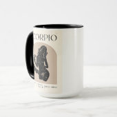Scorpio Feminine Zodiac Design Brown Black 15 OZ Tasse (Vorderseite Links)