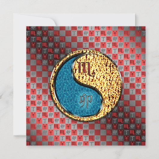 Scorpio & Fire Rabbit Karte (Vorderseite)