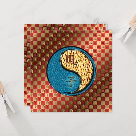 Scorpio & Fire Rat Karte (Vorderseite/Rückseite Beispiel)