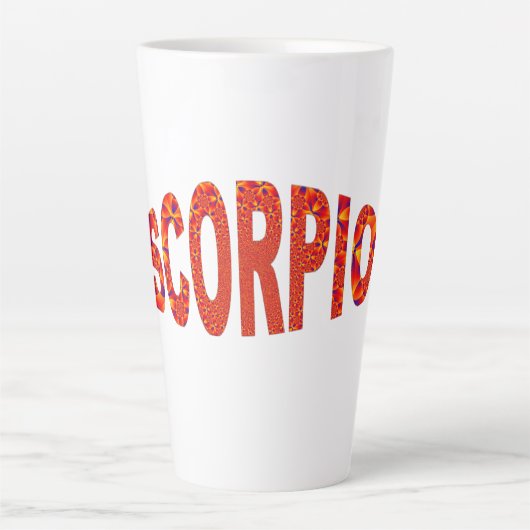 Scorpio - Firey Orange Yellow Blue Milchtasse (Vorderseite)