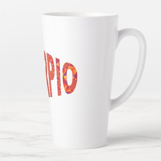 Scorpio - Firey Orange Yellow Blue Milchtasse (Rechts)