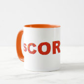 Scorpio - Firey Orange Yellow Blue Tasse (Vorderseite Links)