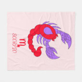Scorpio Fleece Blanket (Vorderseite (Horizontal))