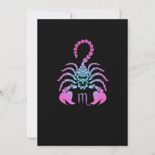 Scorpio Geburtstagsgeschenk Zodiac Zeichenkostüm Einladung