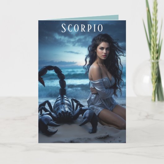 Scorpio Geburtstagskarte Feiertagskarte (Vorderseite)