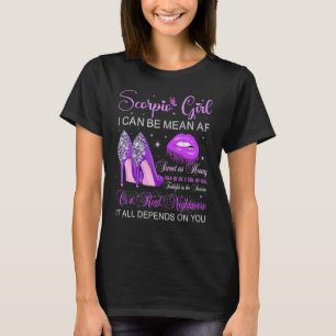 Scorpio Girl Birthday High Heels Tropfen Lippen, a T-Shirt