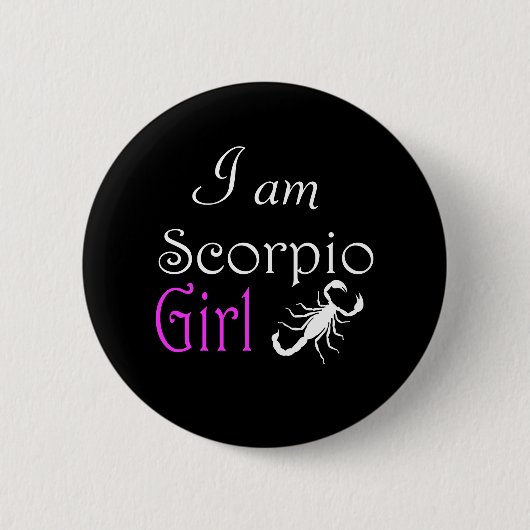 Scorpio Girl Button (Vorderseite)