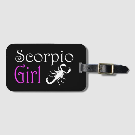Scorpio Girl Gepäckanhänger (Vorderseite (Horizontal))