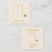 Scorpio Gold Sparkone Quadratische Visitenkarte (Vorne/Hinten)