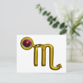 SCORPIO / GOLD ZODIAC BIRTHDAY JEWEL POSTKARTE (Stehend Vorderseite)