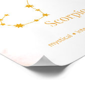 Scorpio Gold Zodiac Wall Art – Celestial Constella Poster (Ecke)