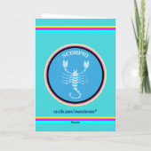 Scorpio-Grußkarte Karte (Rückseite)