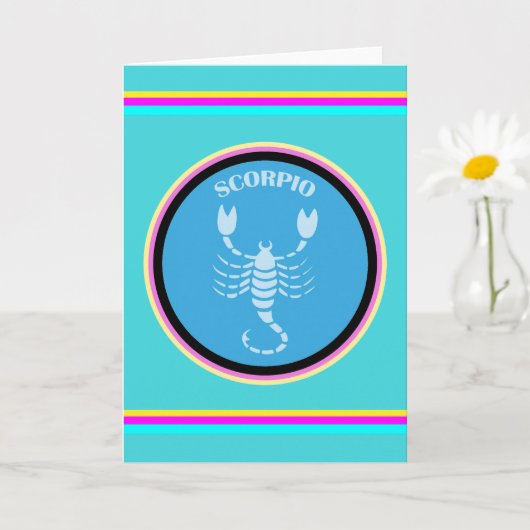 Scorpio-Grußkarte Karte (Kleine Pflanze)