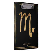 Scorpio Hammergoldstilisierte Astrologie-Symbol Klemmbrett (Rechts)