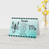 Scorpio Happy Birthday Card Karte (Gelbe Blume)