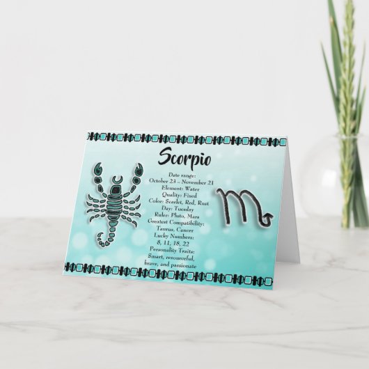 Scorpio Happy Birthday Card Karte (Vorderseite)